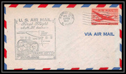 0979 Lettre USA Aviation Premier Vol Airmail Cover First Flight Aeroplane 1947 Rapid City Am 35 Extension - 2c. 1941-1960 Briefe U. Dokumente
