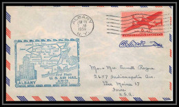 0980 Lettre USA Aviation Premier Vol Airmail Cover First Flight Aeroplane 1950 Albany (New York) Am 79 - 2c. 1941-1960 Briefe U. Dokumente