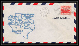 0981a Lettre USA Aviation Premier Vol Airmail Cover First Flight Aeroplane 1948 Amarillo, Texas Am 64 - 2c. 1941-1960 Briefe U. Dokumente