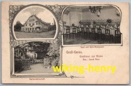 Groß Gerau - S/w Gasthaus Wein Restaurant Zur Krone Mit Garten Wirtschaft Und Saal - Gross-Gerau