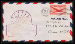 0992 Lettre USA Aviation Premier Vol Airmail Cover First Flight Aeroplane 1947 Grand Junction (Colorado) - 2c. 1941-1960 Briefe U. Dokumente