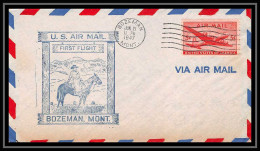 0995 Lettre USA Aviation Premier Vol Airmail Cover First Flight Aeroplane 1947 Bozeman, Montana - 2c. 1941-1960 Briefe U. Dokumente