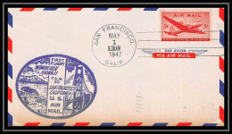 0998a Lettre USA Aviation Premier Vol Airmail Cover First Flight Aeroplane 1947 FAM 30 Honolulu San Francisco - 2c. 1941-1960 Briefe U. Dokumente