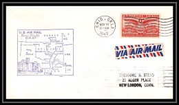 1122 Lettre USA Aviation Premier Vol Airmail Cover First Flight Aeroplane 1949 AM 81 Enid, Oklahoma - 2c. 1941-1960 Covers