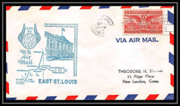 1138 Lettre USA Aviation Premier Vol Airmail Cover First Flight Aeroplane 1949 AM 91 EAST Saint-Louis - 2c. 1941-1960 Covers