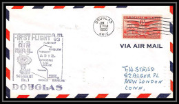 1148 Lettre USA Aviation Premier Vol Airmail Cover First Flight Aeroplane 1950 AM 93 Douglas, Arizona - 2c. 1941-1960 Covers
