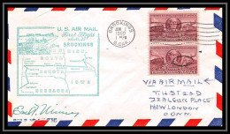 1150 Lettre USA Aviation Premier Vol Airmail Cover First Flight Aeroplane 1950 AM 35 Brookings, South Dakota  - 2c. 1941-1960 Cartas & Documentos