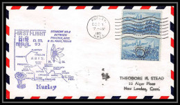 1155 Lettre USA Aviation Premier Vol Airmail Cover First Flight Aeroplane 1951 AM 93 Hurley, New Mexico - 2c. 1941-1960 Cartas & Documentos