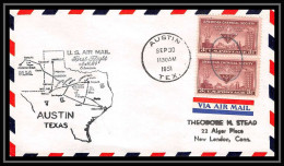 1157 Lettre USA Aviation Premier Vol Airmail Cover First Flight Aeroplane 1951 AM 64 Austin (Texas) - 2c. 1941-1960 Briefe U. Dokumente