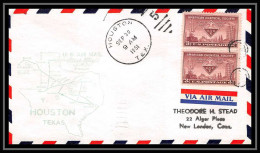 1158 Lettre USA Aviation Premier Vol Airmail Cover First Flight Aeroplane 1951 Am 64 Houston - 2c. 1941-1960 Covers