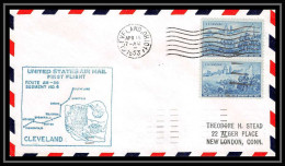 1168 Lettre USA Aviation Premier Vol Airmail Cover First Flight Aeroplane 1953 AM 88 Cleveland - 2c. 1941-1960 Cartas & Documentos