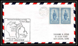 1181 Lettre USA Aviation Premier Vol Airmail Cover First Flight Aeroplane 1953 AM 86 Iron Mountain, Michigan - 2c. 1941-1960 Covers