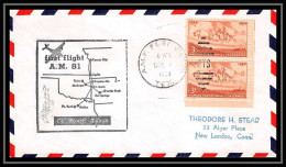 1186 Lettre USA Aviation Premier Vol Airmail Cover First Flight Aeroplane 1954 AM 81 Fort Worth, Texas - 2c. 1941-1960 Brieven
