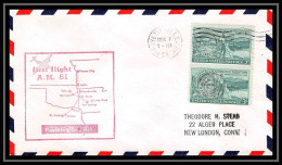 1190 Lettre USA Aviation Premier Vol Airmail Cover First Flight Aeroplane 1954 AM 81 Fayetteville, Arkansas - 2c. 1941-1960 Covers