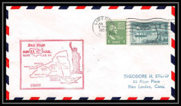 1191 Lettre USA Aviation Premier Vol Airmail Cover First Flight Aeroplane 1954 AM 94 Liberty - 2c. 1941-1960 Lettres