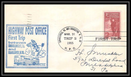 1196 Lettre USA Aviation Premier Vol Airmail Cover First Flight Aeroplane 1955 Charleston / Connellsville Trip 1 - 2c. 1941-1960 Covers