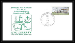 1228 USA Lettre Navale (Naval Cover Schiffspost) (bateau Ship) 1989 Utc Liberty CAPE CANAVERAL - 3c. 1961-... Covers