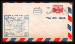 1263 Lettre USA Aviation Premier Vol Airmail Cover First Flight 1948 Aeroplane AM 86 Clintonville Wisconsin - 2c. 1941-1960 Storia Postale