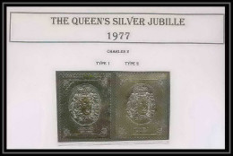 446a Staffa Scotland The Queen's Silver Jubilee 1977 OR Gold Stamps Monarchy United Kingdom Charles 2 Type 1&2 ** - Local Issues