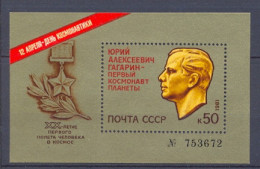 Russie (Russia Urss USSR) - 017 - Bloc N°150 Espace (space) Gagarine GagarinE - Russie & URSS