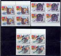 Russie (Russia Urss USSR) - 127a - N°4922 / 4924 Espace (space) Intercosmos Bloc 4 - Russie & URSS