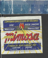 MIMOSA  - OLD MATCHBOX LABEL MADE IN BRAZIL - Boites D'allumettes - Etiquettes