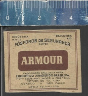 ARMOUR  - OLD MATCHBOX LABEL MADE IN BRAZIL - Boites D'allumettes - Etiquettes