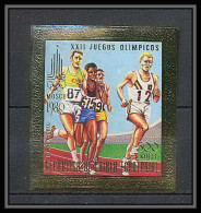 160 Guinée équatoriale Guinea N°286 OR Gold Stamps Non Dentelé Imperf Jeux Olympiques MOSCOU 1980 COURSE - Summer 1980: Moscow
