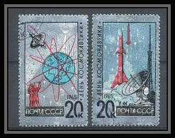 407 Russie (Russia Urss USSR) Espace Space Argent Silver 2953/4 Obliteré - Russie & URSS