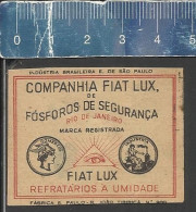 COMPANHIA FIAT LUX  - OLD MATCHBOX LABEL MADE IN BRAZIL - Boites D'allumettes - Etiquettes