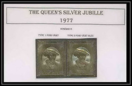 460 Staffa Scotland The Queen's Silver Jubilee 1977 OR Gold Stamps Monarchy United Kingdom Edward 6 Type 1&2 Neuf** Mnh - Scozia