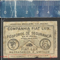 COMPANHIA FIAT LUX  - OLD MATCHBOX LABEL MADE IN BRAZIL - Boites D'allumettes - Etiquettes