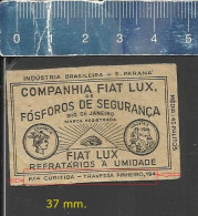 COMPANHIA FIAT LUX  - OLD MATCHBOX LABEL MADE IN BRAZIL - Boites D'allumettes - Etiquettes