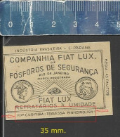 COMPANHIA FIAT LUX  - OLD MATCHBOX LABEL MADE IN BRAZIL - Boites D'allumettes - Etiquettes