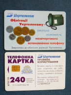 Phonecard Chip Advertising Ukrtelecom Telephone Coins 6720 Units 240 Calls UKRAINE - Ucrania