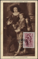 Belgique 1939 Y&T 505. Carte Maximum. Albert Et Nicolas Rubens, Collection Du Prince De Liechtenstein - Rubens