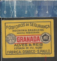 GRANADA  - OLD MATCHBOX LABEL MADE IN BRAZIL - Boites D'allumettes - Etiquettes