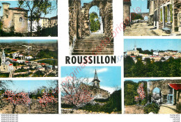 38.  Souvenir De ROUSSILLON .  CP Multivues . - Roussillon