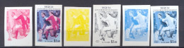 Bequia 84 - Série Sport Rugby Essai (proof) Non Dentelé Imperf MNH ** - Rugby