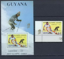 Guyane Guyana 326 N° 2050 FA Non émis Jeux Olympiques (olympic Games) Albertville ** MNH - Winter 1988: Calgary