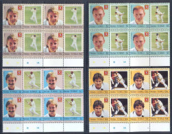 Niutao Tuvalu 362 - Sport Cricket Famous Players Bloc 4 MNH ** - Cricket