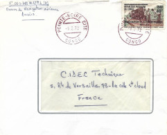 Congo 1972 Pointe Noire Inauguration Railways Telecommunications System Overprint New Value Cover - Oblitérés