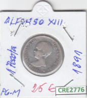 CRE2776 MONEDA ESPAÑA 1 PESETA ALFONSO XIII PG-M 1891 - Otros & Sin Clasificación