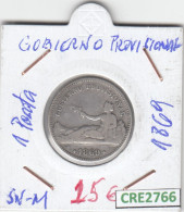 CRE2766 MONEDA ESPAÑA 1 PESETA GOBIERNO PROVISIONAL SN-M 1869  - Autres & Non Classés