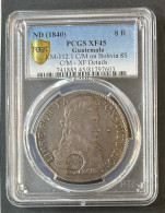 CREXP395 MONEDA GUATEMALA 8 REALES 1840 ENCAPSULADA PCGS CALIDAD XF45 - Altri – America