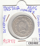 CR2482 MONEDA AUSTRIA FRANCISCO II 20 KREUSER 1806 PLATA  - Andere - Europa