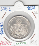 CR2192 MONEDA BRASIL 1000 REIS 1859 PLATA - Otros – América