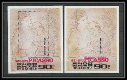 129 Corée (korea) Neuf ** MNH 111 Bloc Picasso Tableau (tableaux Painting) Non Dentelé Imperf + Dentelés - Picasso