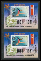 317 Corée (korea) Neuf ** MNH 98 Bloc Gymnastique Non Dentelé Imperf + Dentelés - Gymnastics