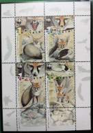 Israel 2000 Fuchs WWF Klbg ZD Mi 1555/58** - Unused Stamps (with Tabs)